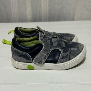 Livie‎ & Luca Baby Shoes Blue White Camo Sloth Sneakers Easy Hook & Loop Casual